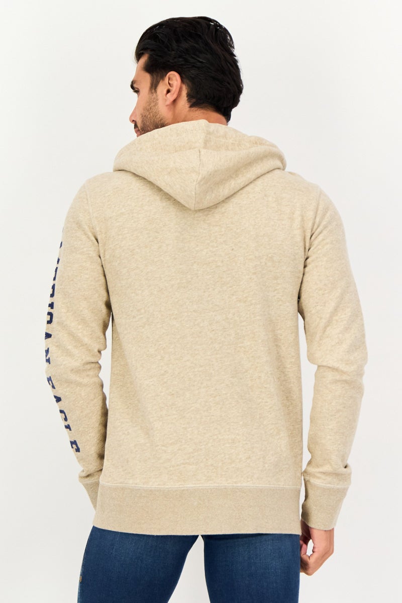 Aerie Men Brand Logo Long Sleeve Full Zip Hoodie, Multicolor - Image 4