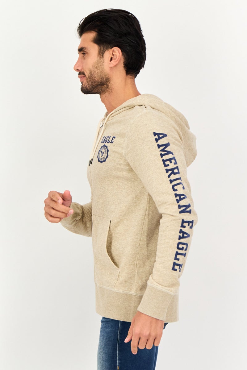 Aerie Men Brand Logo Long Sleeve Full Zip Hoodie, Multicolor - Image 3