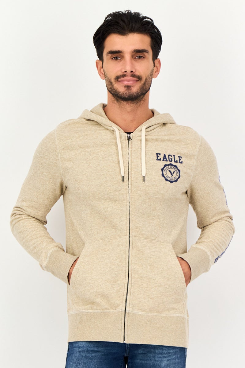 Aerie Men Brand Logo Long Sleeve Full Zip Hoodie, Multicolor - Image 1