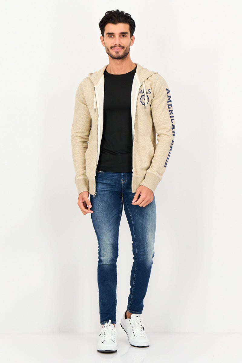 Aerie Men Brand Logo Long Sleeve Full Zip Hoodie, Multicolor - Image 2