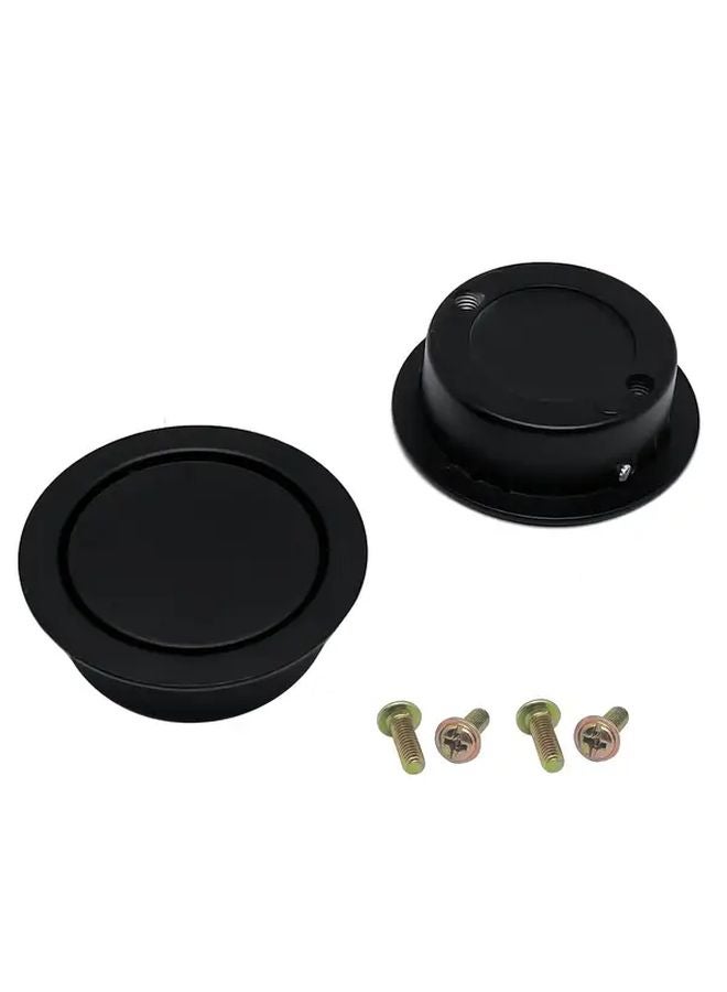 قطعتان من مقابض الخزائن المدمجة المعدنية السوداء ذات الطراز الحديث البسيط والمسكات غير المرئية - Image 5