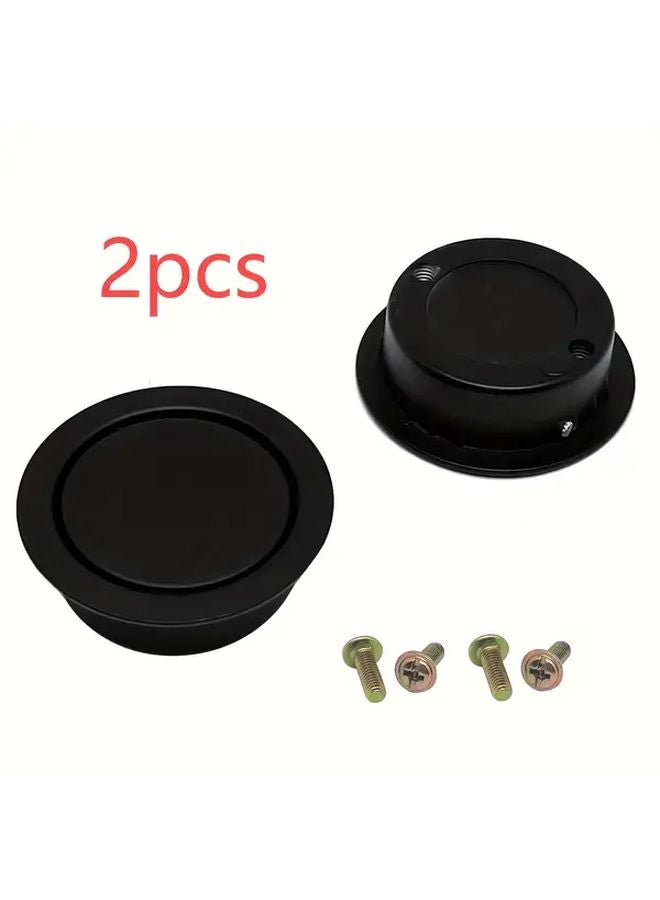 قطعتان من مقابض الخزائن المدمجة المعدنية السوداء ذات الطراز الحديث البسيط والمسكات غير المرئية - Image 1