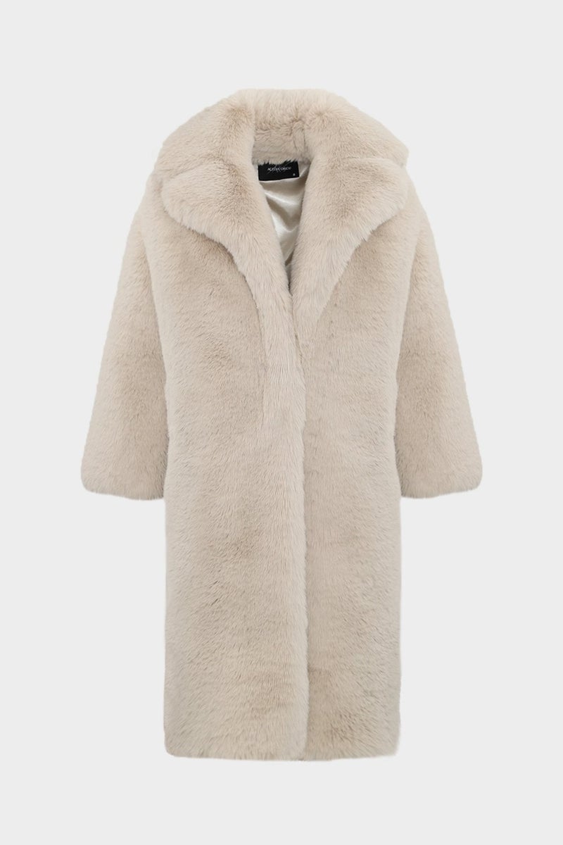 Açelya Okcu Açelyaokcu Long Haired Women's Rex Fur Coat  - Image 1