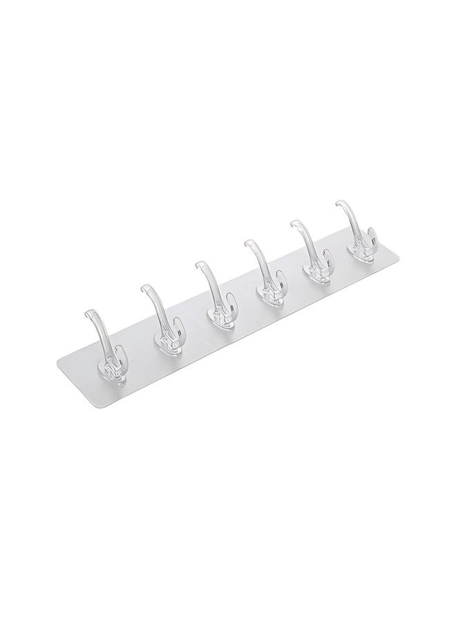 Hemshail Heavy Duty Self-Adhesive Wall Hook Strip – Waterproof No-Drill Sticky Hanger for Kitchen, Bathroom, Keys & Towels – Multi-Purpose Utility Organizer (1, Transparent) - Image 1