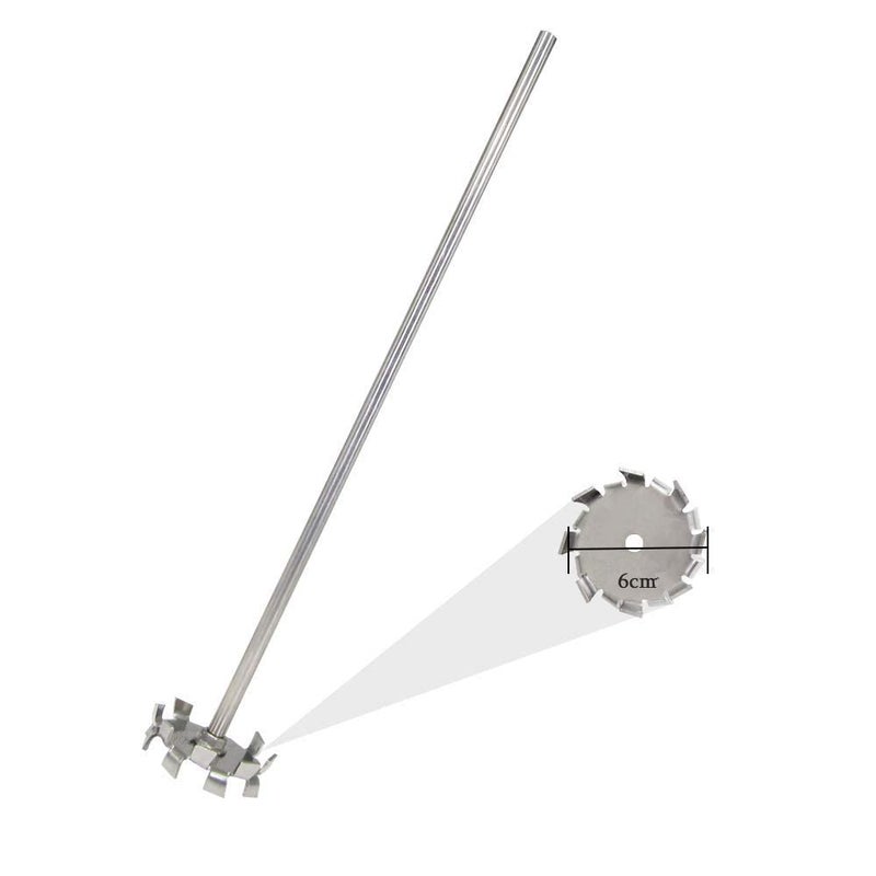 YUCHENGTECH Dispersing Disc Dispersion Impeller Dispersing Machine Blade Paddle Impeller Stainless Steel 6cm Disc with 8X300mm Rod (2.36″disc with 0.31″X11.8″Rod) - Image 1