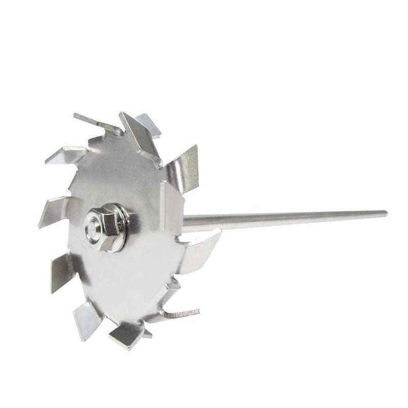 YUCHENGTECH Dispersing Disc Dispersion Impeller Dispersing Machine Blade Paddle Impeller Stainless Steel 6cm Disc with 8X300mm Rod (2.36″disc with 0.31″X11.8″Rod) - Image 3