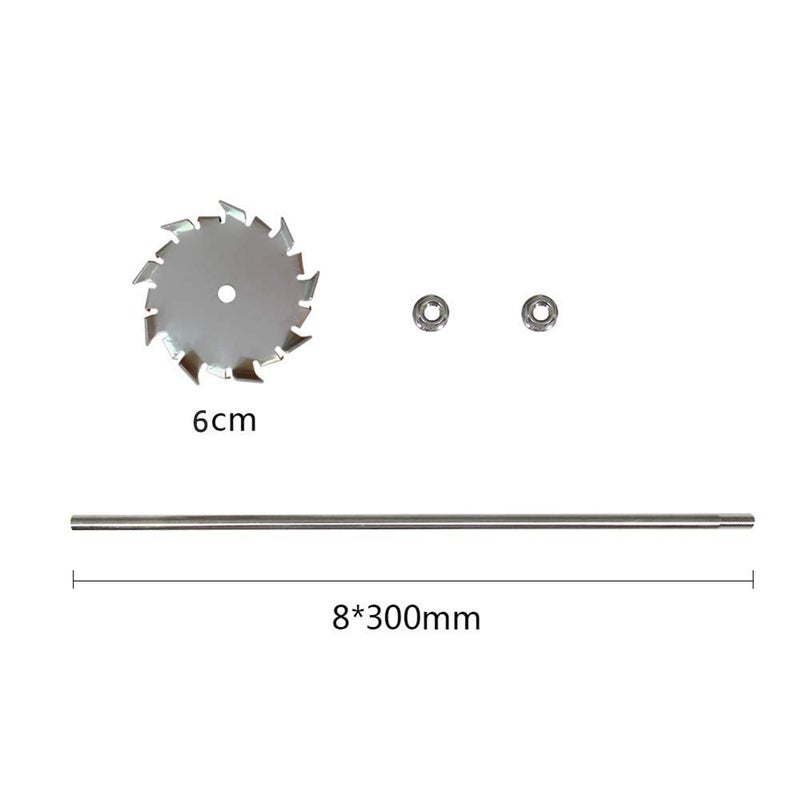 YUCHENGTECH Dispersing Disc Dispersion Impeller Dispersing Machine Blade Paddle Impeller Stainless Steel 6cm Disc with 8X300mm Rod (2.36″disc with 0.31″X11.8″Rod) - Image 4