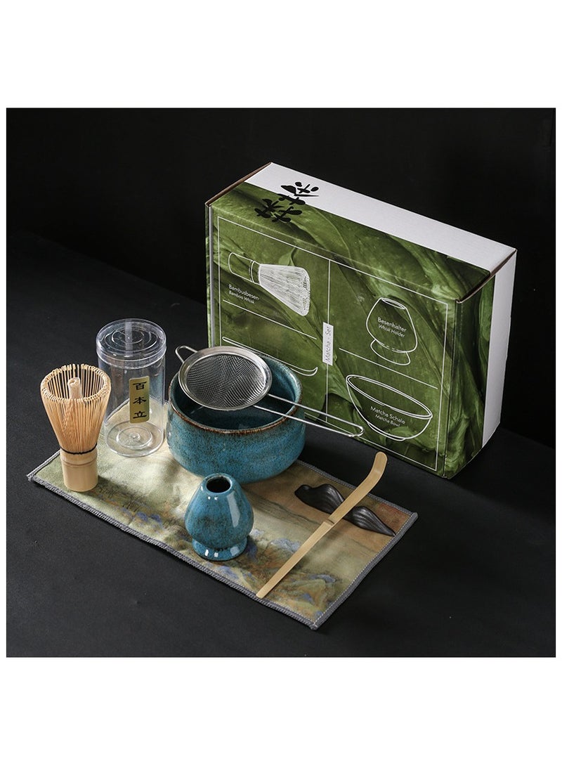 GuRiver Matcha Tea Set,7-Piece Matcha Green Tea Whisk Set , Japanese Tea Set, Include Matcha Bowl, Matcha Bamboo Whisk, Scoop, Whisk Holder, Matcha Whisk Set, Matcha Green Tea Making Kit - Image 1