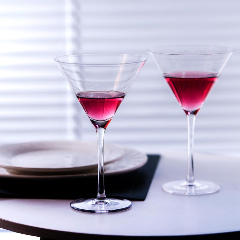 BACLIFE Handblown Crystal Martini Glasses Set of 4-9.5 oz Coupe Glass Set with Stem - Elegant Cocktail Glasses for Bar, Margarita, Cosmopolitan, Manhattan, Gimlet - Unique Gift for Motherâ€™s Day - Image 5