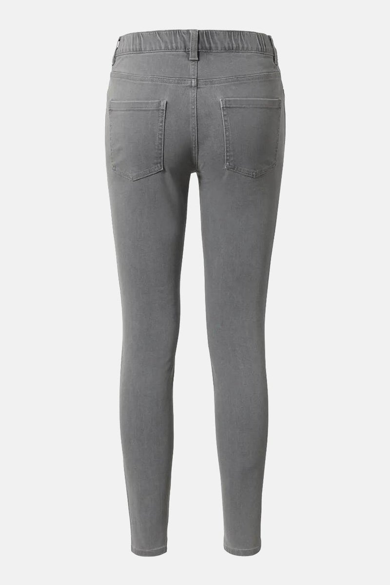 Tchibo Women Slim Fit Plain Stretchable Jeggings, Grey  - Image 2