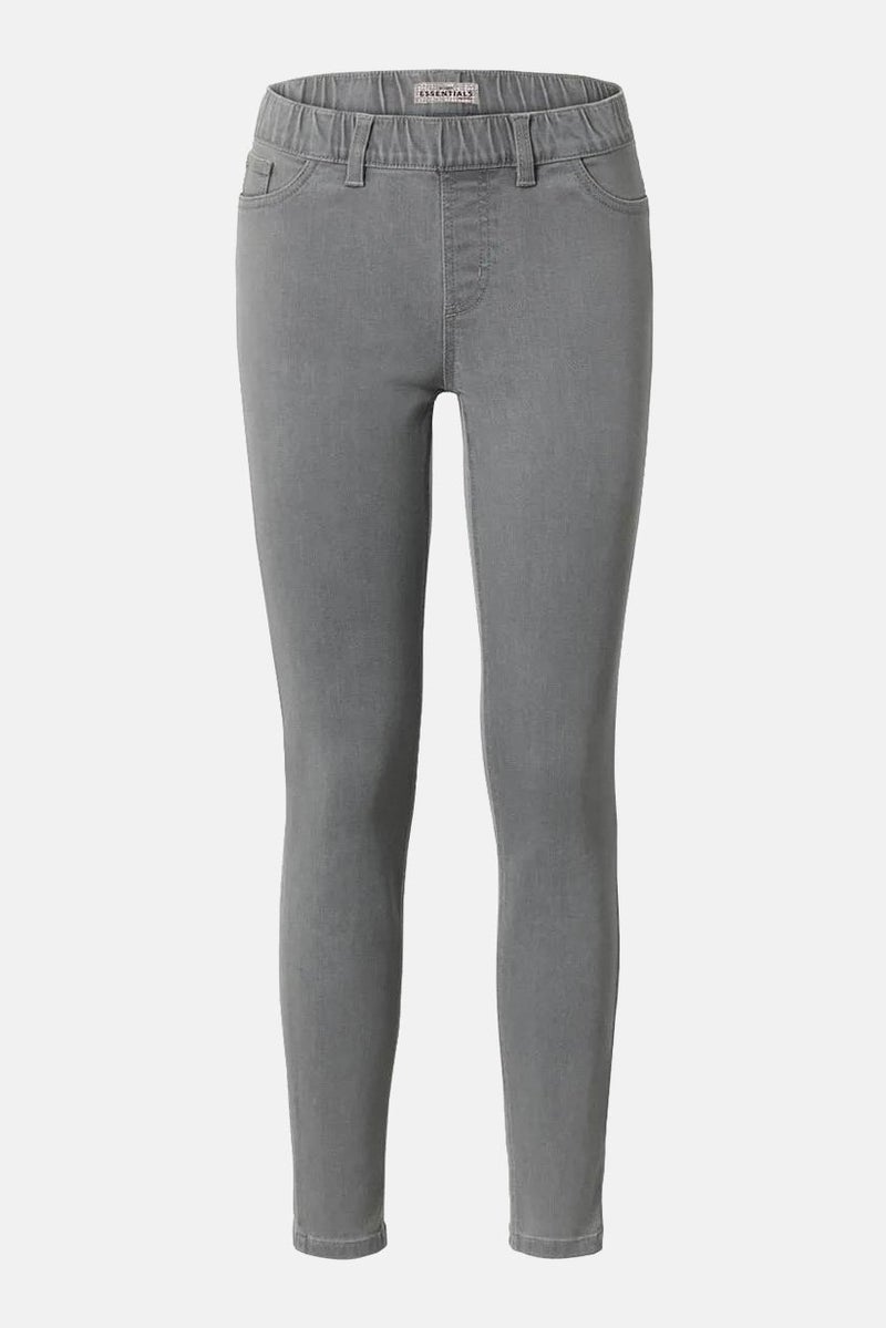 Tchibo Women Slim Fit Plain Stretchable Jeggings, Grey - Image 2