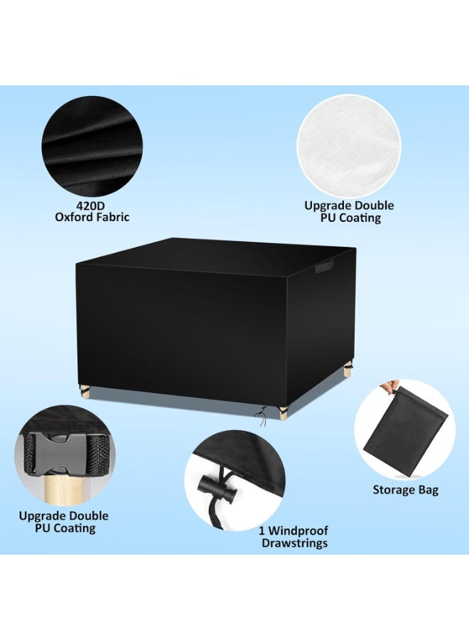 Garden Furniture set Covers, Outdoor Patio Furniture Cover Waterproof 420D Oxford Anti-UV Tear-Resistant Rectangular Rattan Furniture Covers 250x200x80cm - Image 3