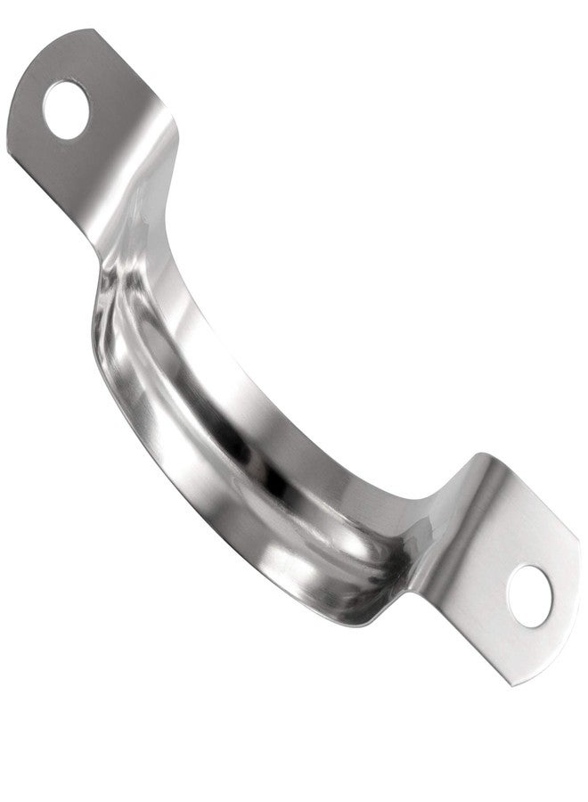 HOZEON 100 PCS 1-1/2 Inch Inches Stainless Steel Pipe Strap, M40 Strong and Durable Two Hole Strap U Bracket, Rigid Pipe Strap Clamp for Fixing Various Pipe On Different Surfaces - Image 4