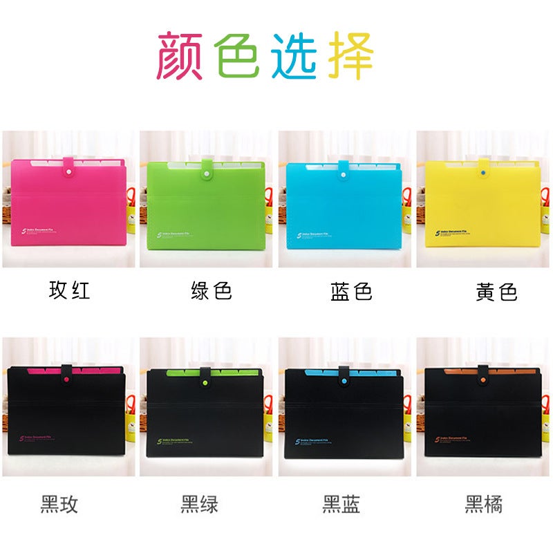 Snaps A4 Multi-Layer Accordion File Folder – Plastic Business Case with 5 Compartments - Image 4