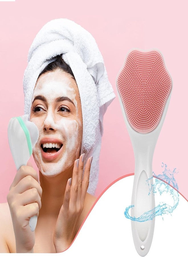 PRYFIL Silicone Face Scrubber Exfoliating Brush, Manual Handheld Facial Cleansing Brush Blackhead Scrubber, Soft Silicone bristles for Face Skincare (Multicolor) - Image 4