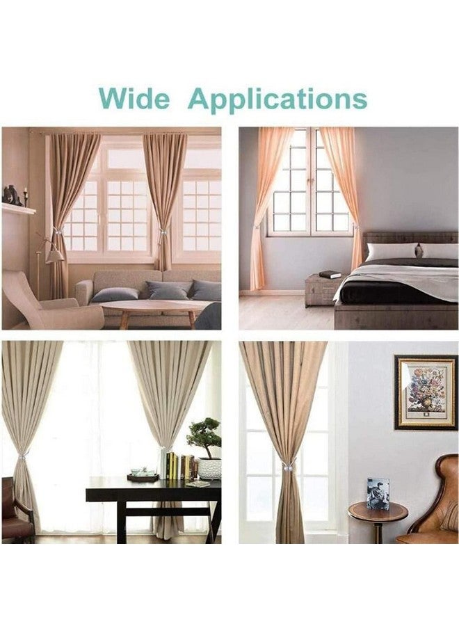 INOVERA (LABEL) 2 Pieces Window Curtain Tiebacks Drapery Hold-Backs Band for Office Home Decorative (Pair 1, Gold) - Image 5