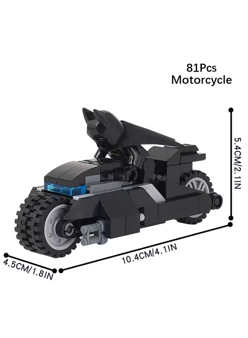 Children's Self-assembly Small Particle Toy Building Blocks Bat Motorcycle + Minifigure Model Hand-made Creative Plug-in Toys - Image 2