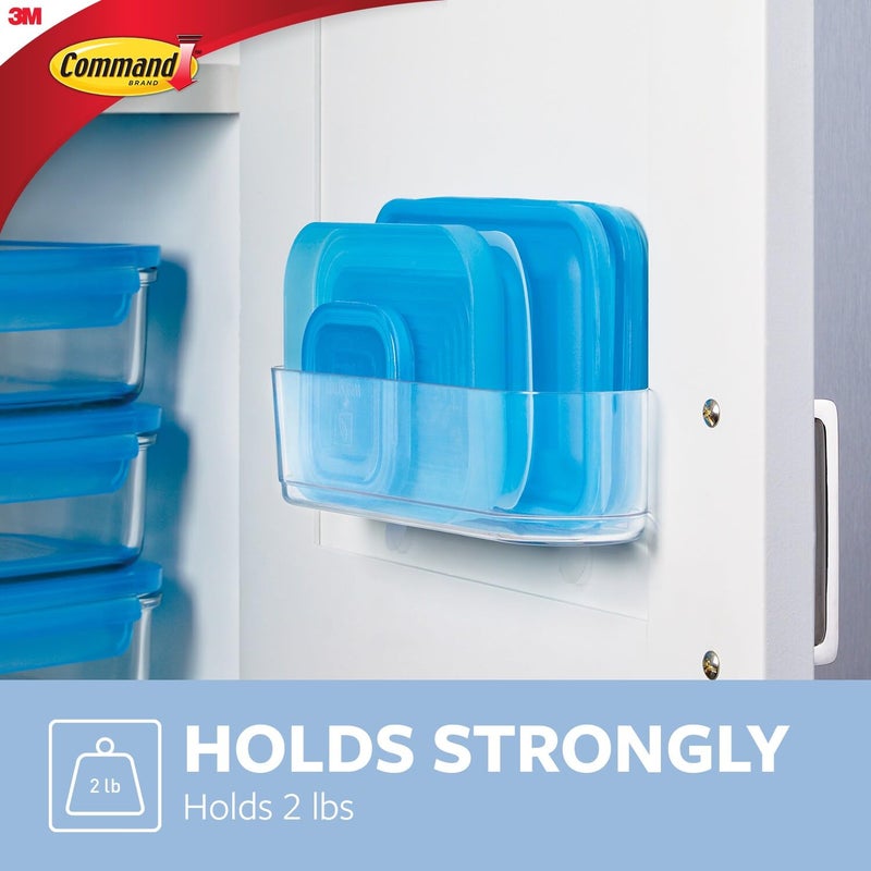 Command Medium Caddy, Holds up to 2 lb, 7.5" x 2.1" x 2.1", 1 Caddy with 4 Strips, Damage-Free Organization Wall Mount to Cabinet, Kitchen, Pantry, Closet, or Under Sink - Image 3