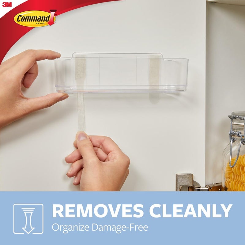 Command Medium Caddy, Holds up to 2 lb, 7.5" x 2.1" x 2.1", 1 Caddy with 4 Strips, Damage-Free Organization Wall Mount to Cabinet, Kitchen, Pantry, Closet, or Under Sink - Image 5