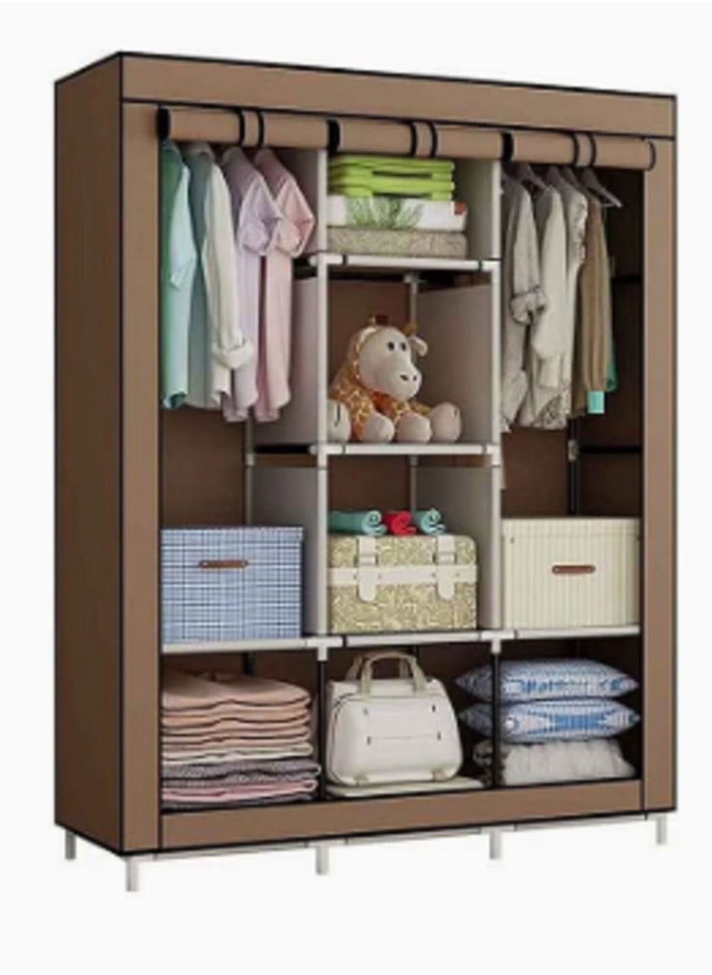 Generic Portable Wardrobe Organizer Brown 