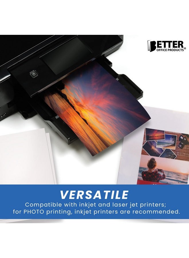 Better Office Products Glossy Photo Paper 8.5 X 11 Inch 100 Sheets 200 Gsm Letter Size 100Count Pack  - Image 5