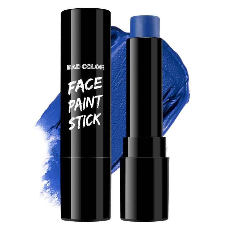 BADCOLOR Blue Face Body Paint Stick Eye Black, Royal Blue Face Painting for Softball Football Baseball Lacrosse, Professional Facepaint Makeup for Halloween Special Effects Cosplay Costume Parties - Image 1