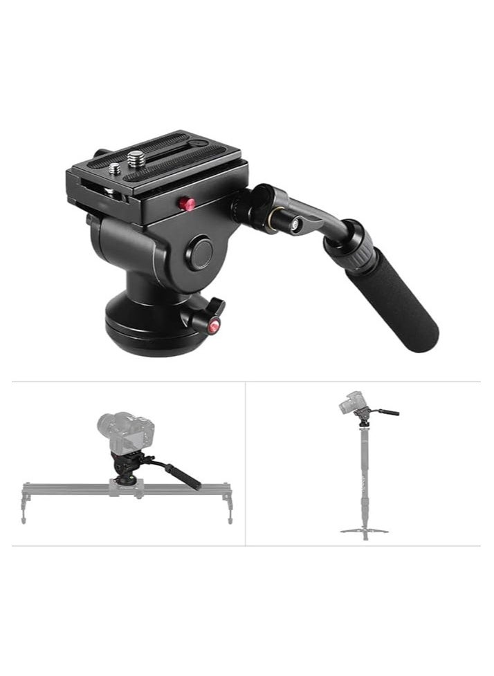PROMAGE Click to see full view DS003H Tripod Head for 3-Axis 360 DSLR Cameras – Professional Photography Equipment Achieve smooth and precise adjustments directions, allowing for complete creative control over your shots  - Image 2