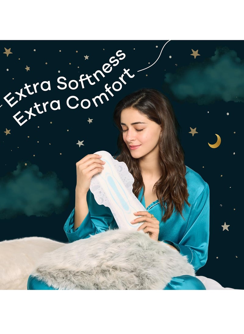 Whisper Whisper Bindazzz Nights 15 XXL Sanitary Pads, Upto 0% Leaks All Night Long, For Heavy Flow, Nearly 40% Longer with Wider Back, Active odor lock so you feel fresh, Disposable Wrapper  - Image 5