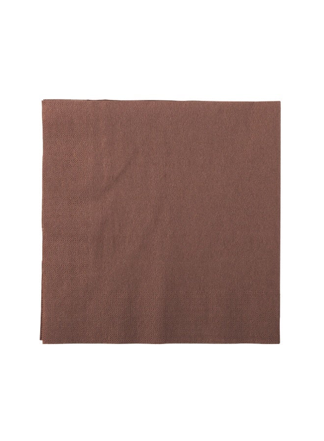 Restaurantware Luxenap 15.5 x 15.3 Inch 2-Ply Dinner Napkins, 1800 Disposable Napkins - Linen Feel, Soft And Absorbent, Brown Paper Folded Napkins, Square, For Lunch, Dinner, Or Everyday Use  - Image 1