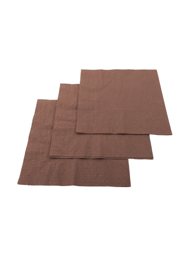 Restaurantware Luxenap 15.5 x 15.3 Inch 2-Ply Dinner Napkins, 1800 Disposable Napkins - Linen Feel, Soft And Absorbent, Brown Paper Folded Napkins, Square, For Lunch, Dinner, Or Everyday Use  - Image 2