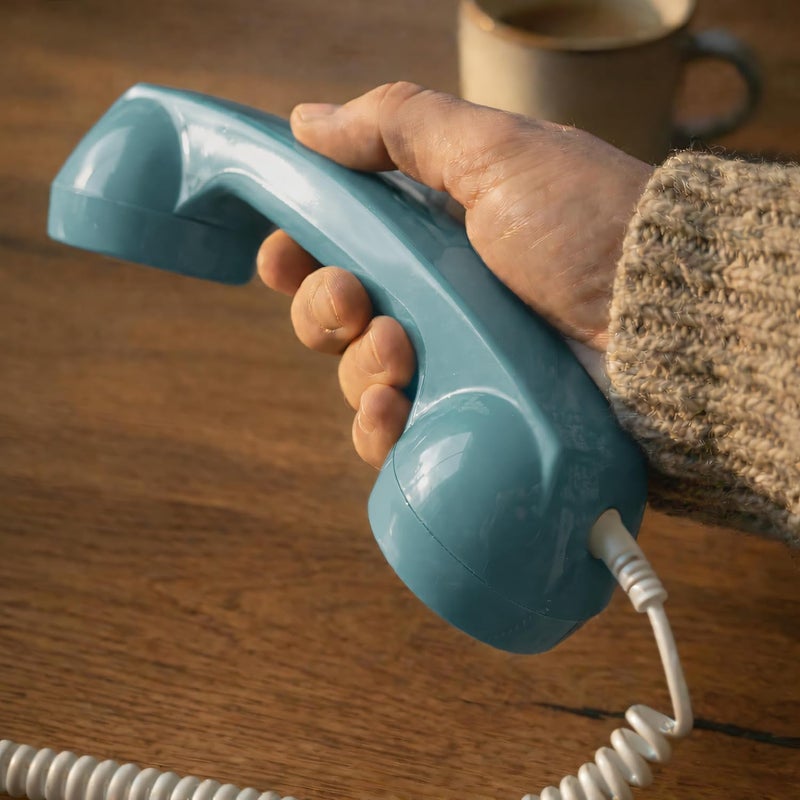 Opis Technology Opis 60s Micro : Retro Phone Handset/USB Handset/Handset for Cell Phone/Phone Receiver for Cell Phone/Retro Telephone Handset/Retro Phone for Cell Phone/Retro Mobile Phone (Azure) - Image 3