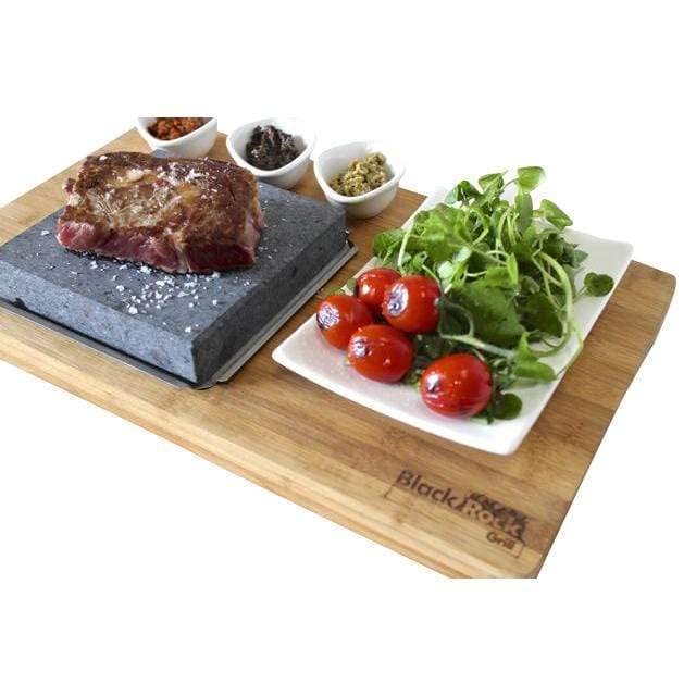 Black Rock Grill Black Rock Grill Steak On The Stone Set Hot Rock Grill Table Top Lava Cooking Stone One Standard Set 
