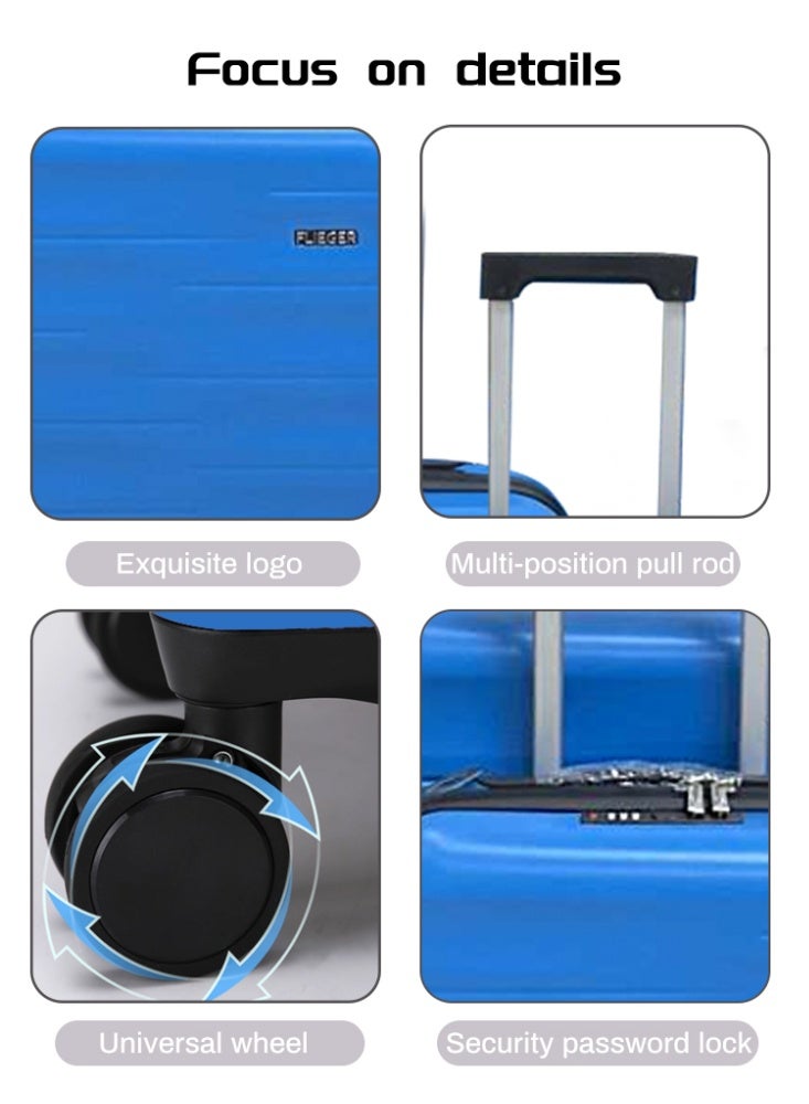 الازدهار مجموعة أمتعة مميزة 3 قطع (20/24/28 بوصة) – بعجلات دوارة مزدوجة 360 درجة، قفل أمان ووزن خفيف للسفر بسهولة - Image 4