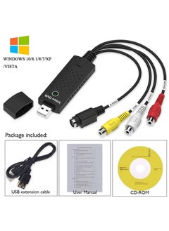 Generic Video Capture Card USB 2.0 Audio Device Old VHS Mini DV Hi8 DVD VCR To Digital Converter for Mac PC Support Windows 2000/10/8/7/Vista/XP/Android  - Image 2