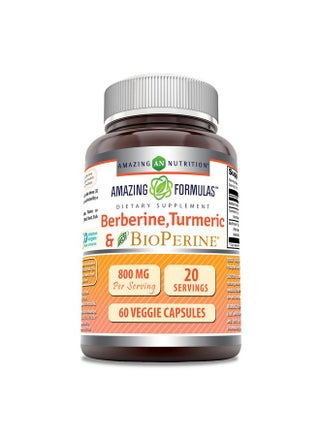 Amazing Formulas Berberine Turmeric & Bioperine 800Mg Per Serving 60 Veggie Capsules Supplement ; Non Gmo ; Gluten Free ; Made In Usa ; Ideal For Vegetarians - pzsku/ZECA89FDF551E0520C2CBZ/45/_/1695146164/25c06b8e-dd12-4179-bbe1-7c47c6dbfd61