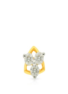 Malabar Gold and Diamonds دبوس أنف مرصع بماس أصفر نقي 18 قيراطًا 750 درجة MNGNNP0302YVVSVS-GH للنساء  - Image 1
