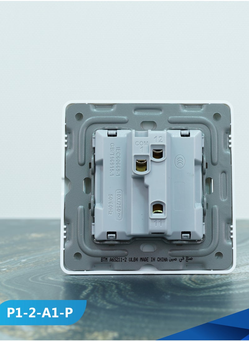 BTM Single switch with steering design, 2 screws, pearl color.  - Image 3