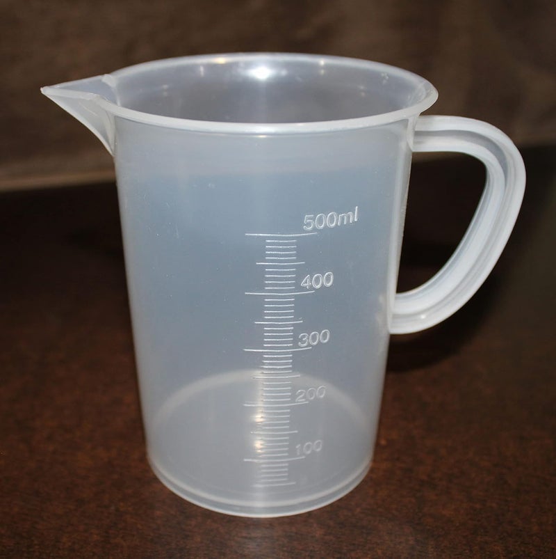 Shree Maha 500 ML 2 Pack Transparent Plastic Measuring Jugs with Handles Measuring Mug Cups for Home KitchenOfficeCar Service Centre School Laboratory Use for Liquid Solid Measurements  - Image 2