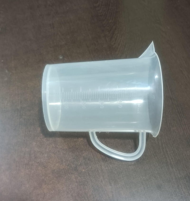 Shree Maha 500 ML 2 Pack Transparent Plastic Measuring Jugs with Handles Measuring Mug Cups for Home KitchenOfficeCar Service Centre School Laboratory Use for Liquid Solid Measurements  - Image 5