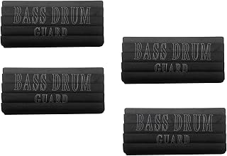 TUORen TUOREN 4 Pack Bass Drum Hoop Guard Rubber Hoop Protector Insert for Metal Hoops Black  - Image 1