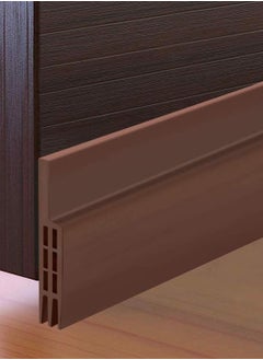 MJZ Door Draft Stopper Under Door Seal for Exterior Interior Doors, Door Sweep Strip Under Door Draft Blocker, Soundproof Door Bottom Weather Stripping, 2 Inch W x 39 Inch L, Brown  - Image 1