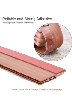 MJZ Door Draft Stopper Under Door Seal for Exterior Interior Doors, Door Sweep Strip Under Door Draft Blocker, Soundproof Door Bottom Weather Stripping, 2 Inch W x 39 Inch L, Brown  - Image 3