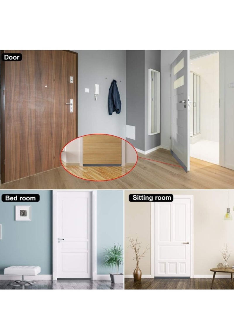 MJZ Door Draft Stopper Under Door Seal for Exterior Interior Doors, Door Sweep Strip Under Door Draft Blocker, Soundproof Door Bottom Weather Stripping, 2 Inch W x 39 Inch L, Brown  - Image 5
