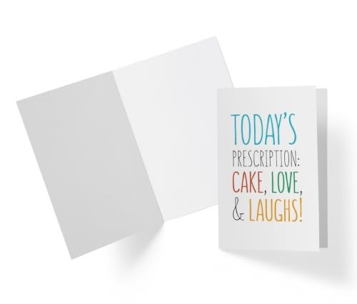 Karto Funny Birthday Card for Men Women - Large 5.5x8.5 inch Happy Birthday Cards for Nurse, Pharmacist, Coworker - 30th 40th 50th 60th - Prescription - Image 3