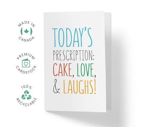 Karto Funny Birthday Card for Men Women - Large 5.5x8.5 inch Happy Birthday Cards for Nurse, Pharmacist, Coworker - 30th 40th 50th 60th - Prescription - Image 2