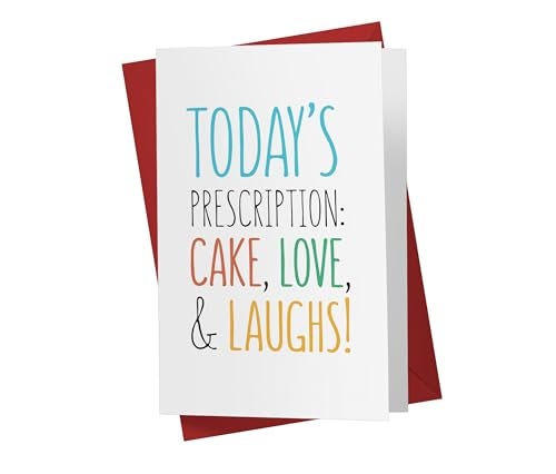 Karto Funny Birthday Card for Men Women - Large 5.5x8.5 inch Happy Birthday Cards for Nurse, Pharmacist, Coworker - 30th 40th 50th 60th - Prescription - Image 1