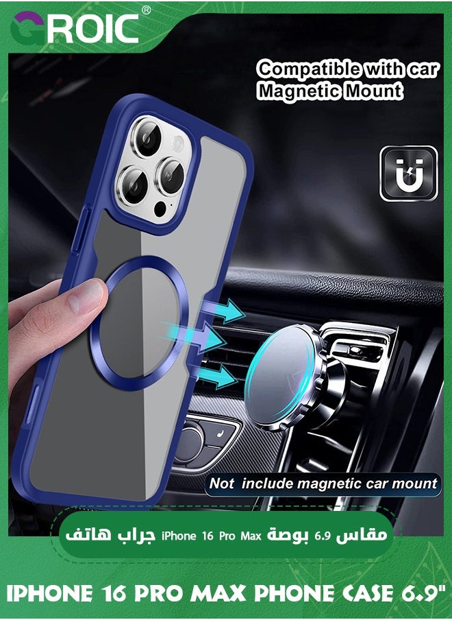 GROIC - iPhone 16 Pro Max Case 6.9'', Clear Shockproof Full Body Rugged iPhone 16 Pro Max Phone Cover,Built-in Screen Protector Phone Shell for iPhone 16 Pro Max,Magnetic iPhone 16 Pro Max Phone Case 6.3'' - Image 1