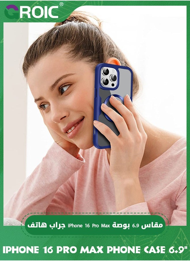 GROIC - iPhone 16 Pro Max Case 6.9'', Clear Shockproof Full Body Rugged iPhone 16 Pro Max Phone Cover,Built-in Screen Protector Phone Shell for iPhone 16 Pro Max,Magnetic iPhone 16 Pro Max Phone Case 6.3'' - Image 1