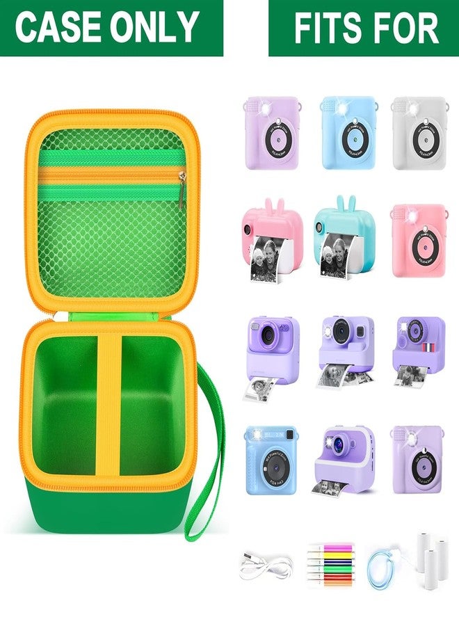 PAIYULE Kid Camera Case Compatible with Instant Camera for Kids Digital Video Cameras Storage Holder Bag for Girls Toddler Camera And Print Paper(Box Only), Grass Green, Fashion - Image 2
