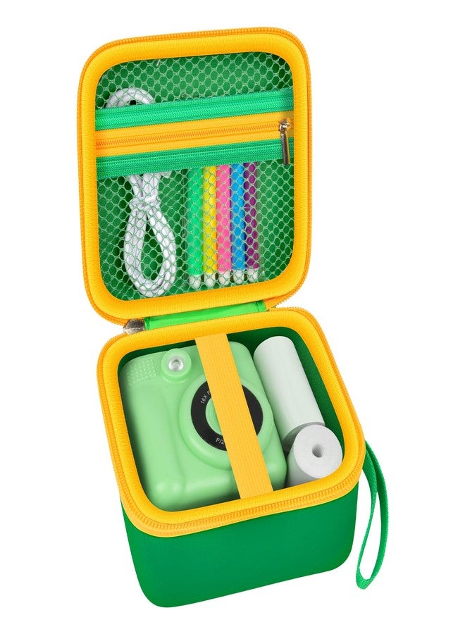 PAIYULE Kid Camera Case Compatible with Instant Camera for Kids Digital Video Cameras Storage Holder Bag for Girls Toddler Camera And Print Paper(Box Only), Grass Green, Fashion - Image 1